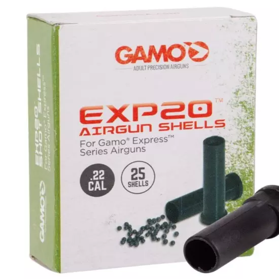 GAMO 25ct Viper & Shadow Express EXP20 .22 Caliber Air Rifle Pellet Shotshells