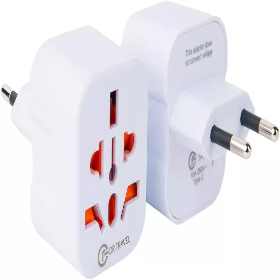 FORTRAVEL Europe Universal Travel Plug Adapter, Universal to Austria Outlet Plug