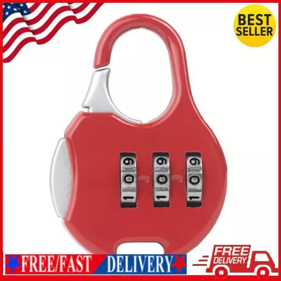 3 Digit Code Combination Mini Lock Backpack Luggage Anti-theft Lock for Travel