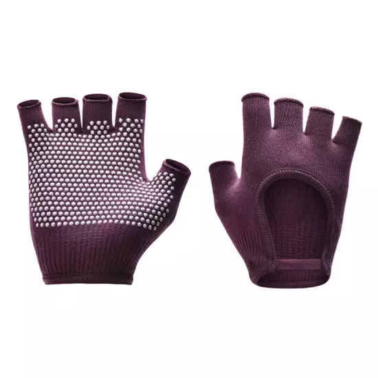 Pilates Yoga Non-Slip Grip Workout Gloves Weight Lifting Gym Half-Finger Mittens