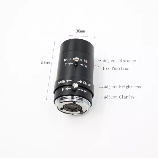 IMX179 8MP USB Camera With 5-50mm 2.8-12mm Varifocal CS Lens 8 Megapxiel Webcam