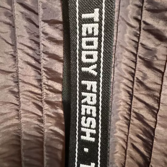 Teddy Fresh Belt One Size Black & White Logo Stitching Adjustable Utitlity