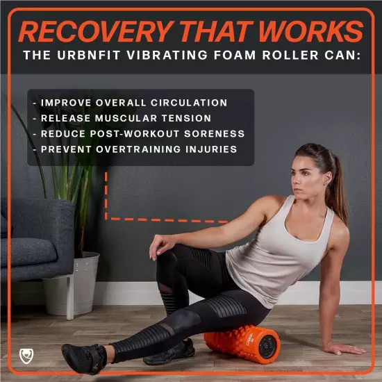 URBNFit Vibrating Foam Roller - Electric Muscle & Back Roller w/ 5 Speeds for...