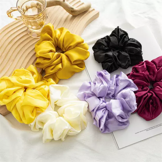 Large Scrunchies Silk Satin Elastic Hair Hair Bands Rope Tie Ponytail Accessory