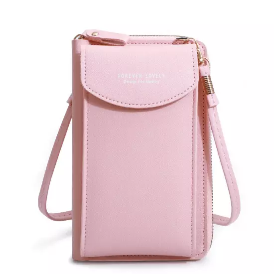 Cellphone Shoulder Bag Women PU Crossbody Bag Handbag Card Holder Bag