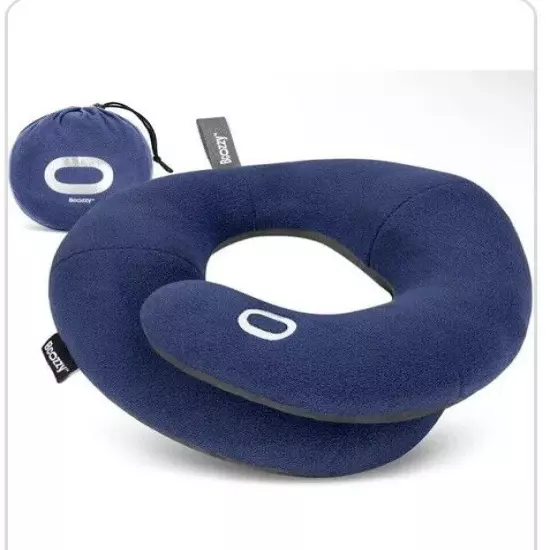 BCOZZY Neck Pillow for Travel Provides 2X Support to the Neck & Chin New Blue XL