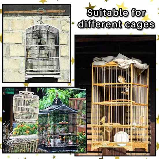 Large Bird Cage Cover Birdcage Nylon Mesh Net Cover Seed Feather Catcher Twinkle