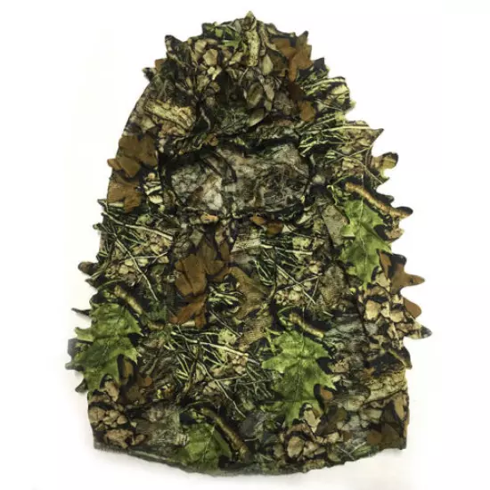 Bionic Camouflage Leaves Hat 3D Full Face Mask Headwear Hunting Ghillie Suit Men