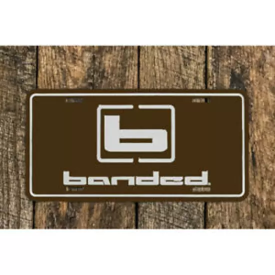 BANDED GEAR OUTDOORS ALUMINUM LOGO LICENSE PLATE - TRUCK - ATV - TRAILER