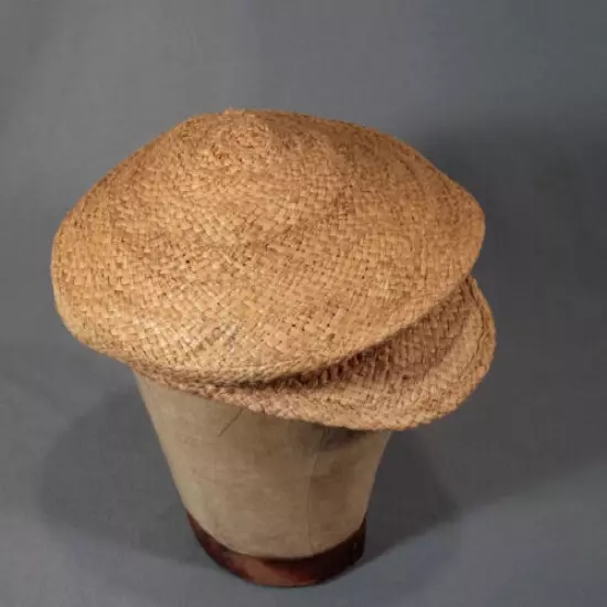 Authentic c.1900 Antique Men’s Straw Golf Cap Vintage Hat