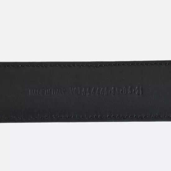 SAINT LAURENT Grain De Poudre YSL-LOGO CASSANDRE Women's SKINNY Belt 85cm US34