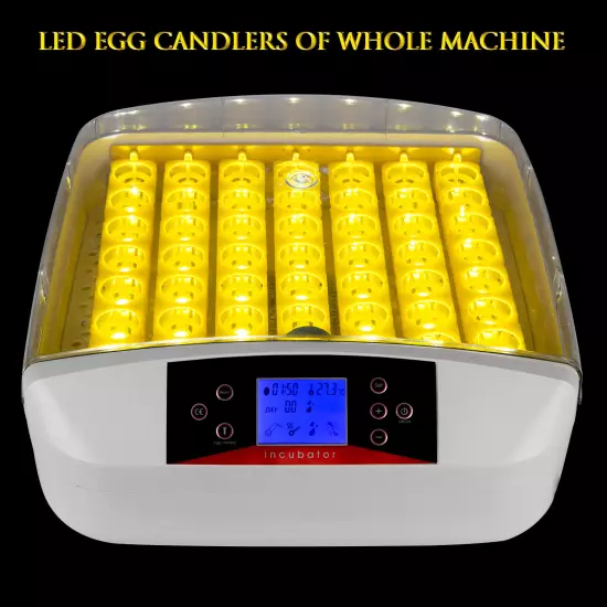 56 Eggs 80W Hatcher Incubator Candler Turner Parrot Geese Pet Bird Supplies New