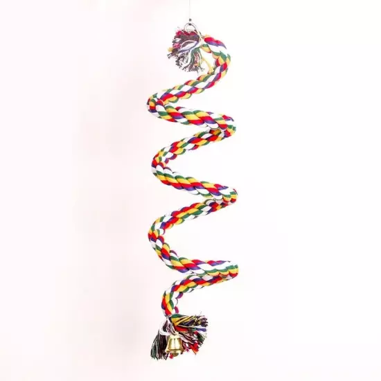 Swing Chew Rope Toys Bird Climb Toy Cockatiel Hanging Rotating Ladder for Parrot