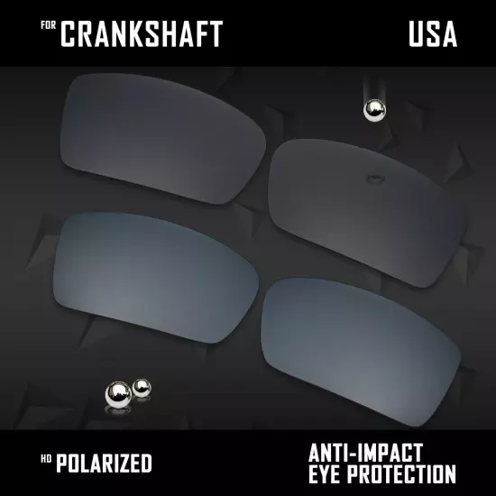 Anti Scratch Polarized Replacement Lenses for-Oakley Crankshaft OO9239 Options