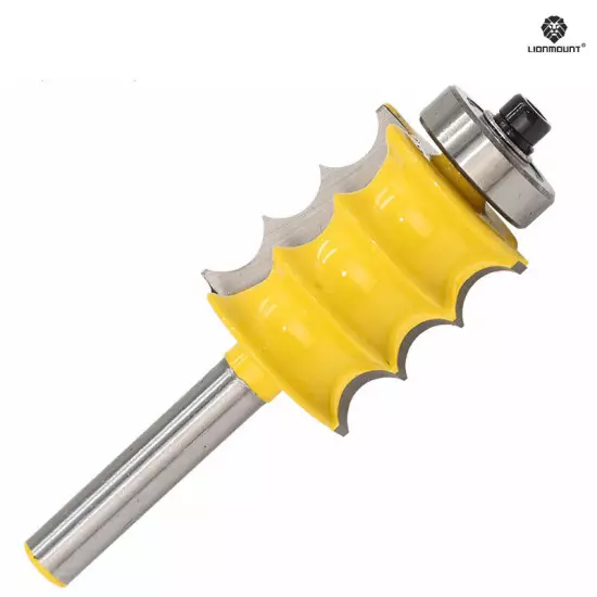 1/4" 6mm Shank Triple Bead Furniture Trim Edge Moulding Router Bit Cutter