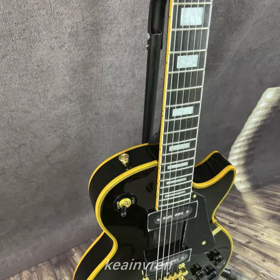 Custom Les Paul Electric Guitar Vintage 1956 Black Beauty P90 pickup 6 strings