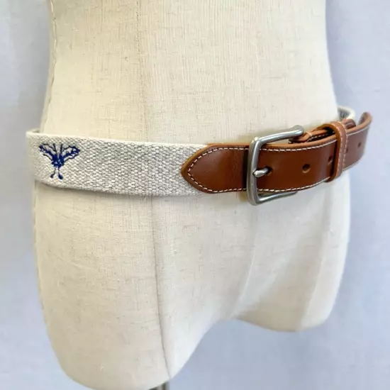 Peter Millar Hollywood Golf Club Logo 1989 Cotton Canvas Belt Mens Size 40