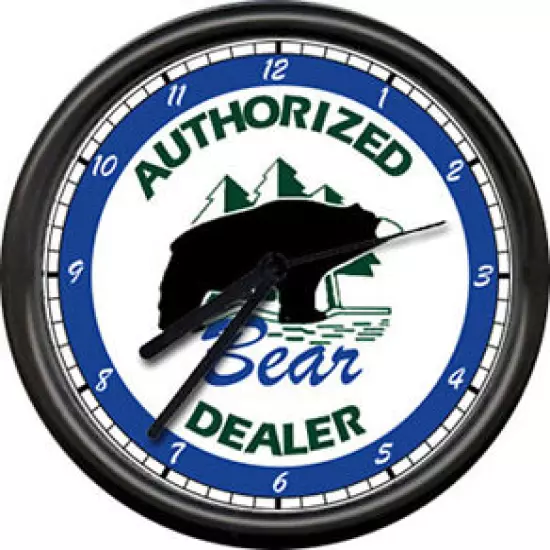 Bear Archery Dealer Recurve Bows Bow Hunting Archer Arrows Sign Wall Clock