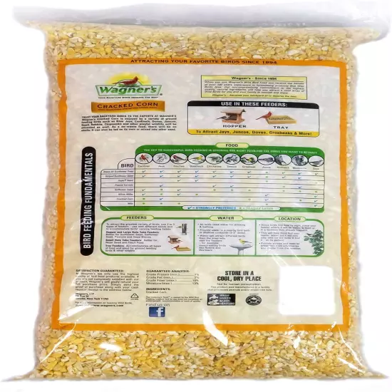 Wagner'S Cracked Corn Backyard Deluxe Wild Bird Food, 10-Pound Bag