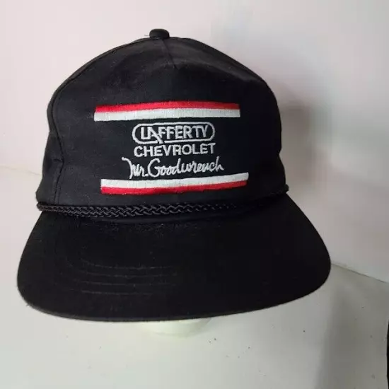 Lafferty Chevrolet Mr Goodwrench Ball Cap Hat Truckers 1980s Korea Adj Vintage