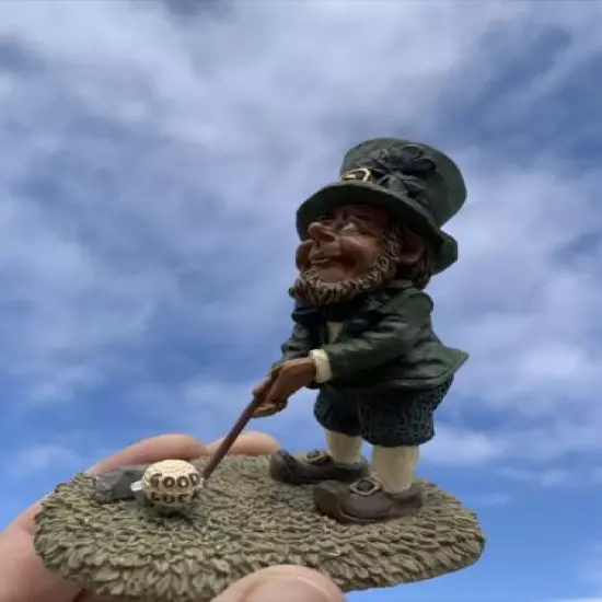 Finnians Miles O'Swing Golf Figurine Retired Irish Blarney Stone Golfer❤️sj11h5s