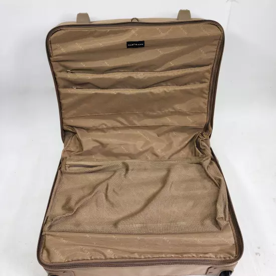 Hartmann Luggage Garment Carry On Nylon & Leather Travel Wheeled Rolling Bag