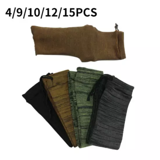 4/9/10/12/15 PC 14" Gun Sock Pistol Sleeve Silicone Treated Gun Holster Cover