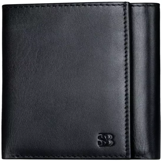 Real Leather Trifold Slim Wallets For Men Mens Wallet W/ ID Window RFID Blocking