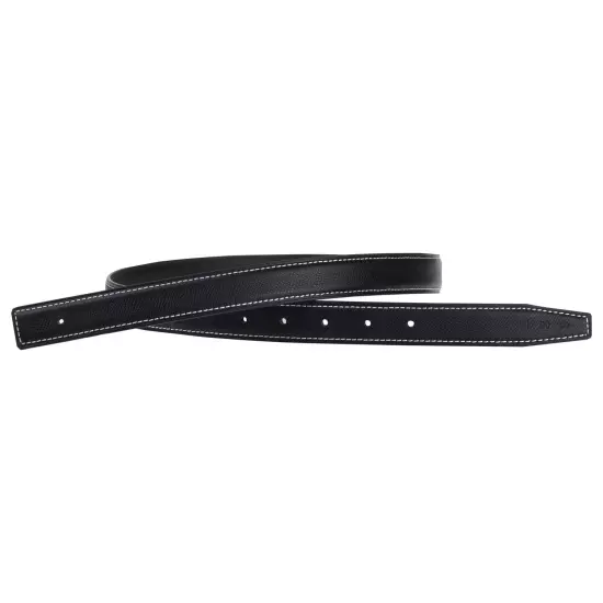 24mm H Belt Full Grain Cow Leather Replacement Belt Without Buckle