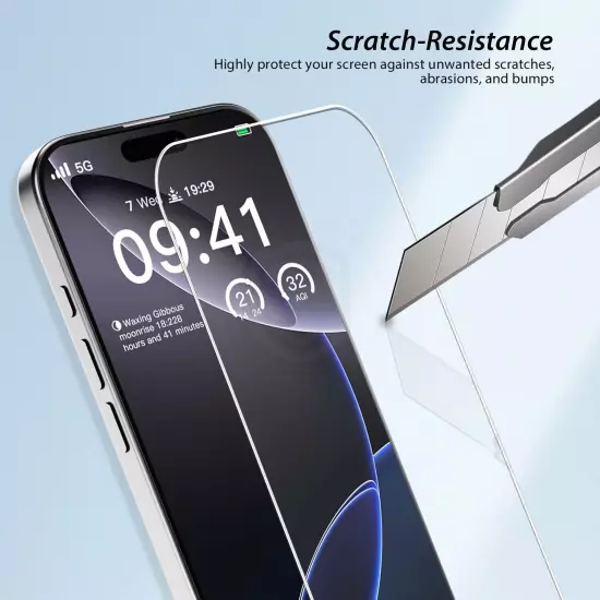 iPhone 16 Pro Max Plus Full Cover Tempered Glass Screen Protector For Apple X 3