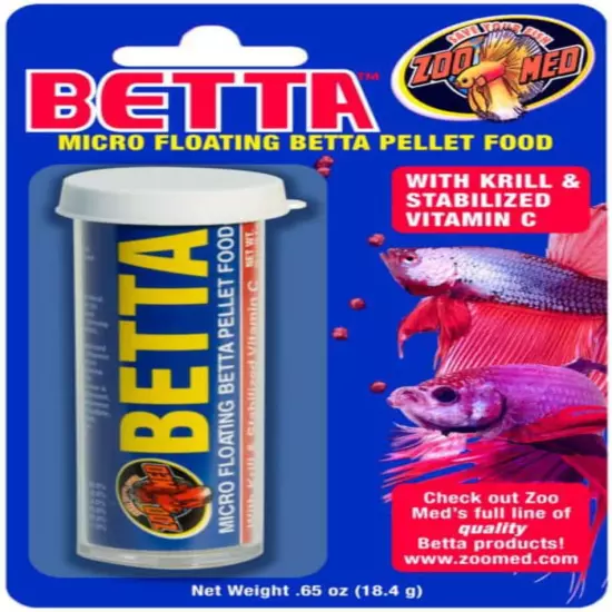 Zoo Med Laboratories AZMBP2 Betta Micro Pellet Food, 0.65-Ounce