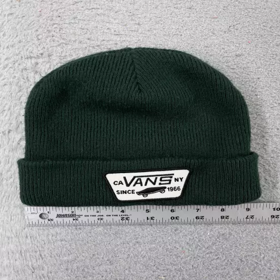 Vans Beanie Toque Adult One Size Green CA NY Since 1966 Skate Skateboard Acrylic