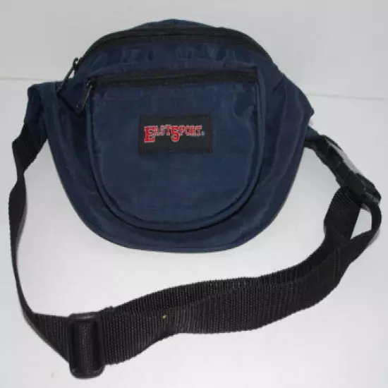 EastSport Fanny Pack Vintage Nylon Navy Blue Black Adjustable Strap Vacation Bag