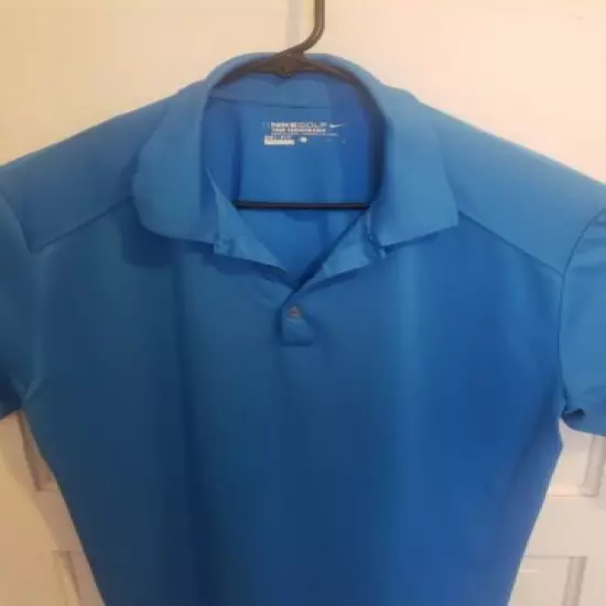 NIKE Golf TOUR PERFORMANCE Blue Dri Fit GOLF Polo Shirt Large EUC