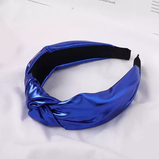 Women PU Leather Wide Headband Hairband Girls Hair Hoop Solid Accessory*