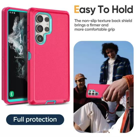 For Samsung Galaxy S22/S22+/S22 Ultra Heavy Duty Shockproof Case Cover Belt Clip