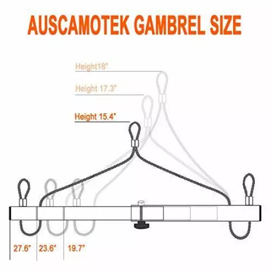 Deer Hoist Gambrel Hanging Triangle For Skinning Dressing Gutting Big Hunting Ga