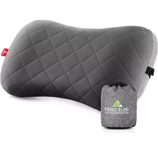 Hikenture Camping Pillow with Removable Cover - Ultralight Inflatable Pillow