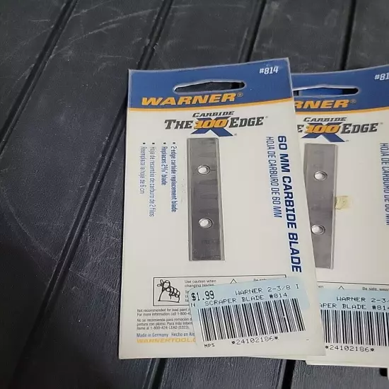 (Lot Of 4) Warner 814 100X High Carbon Steel Double Edge Replacement Blade