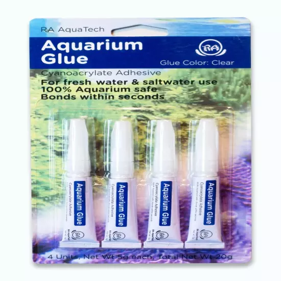 RA AquaTech Aquarium Glue Gel Clear for Coral Plants Aquascape Instant Fish Safe