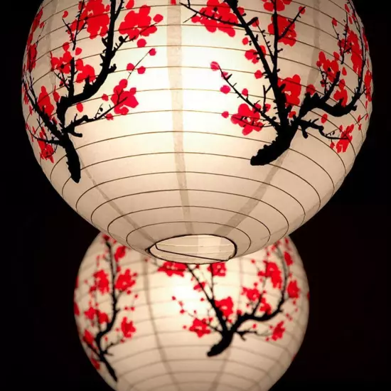 Plum Blossom Circular Paper Lamp BEST2024