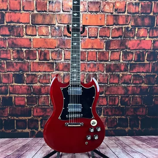 Custom shop Angus Young SG red electric guitar chrome hardware shipping quickly