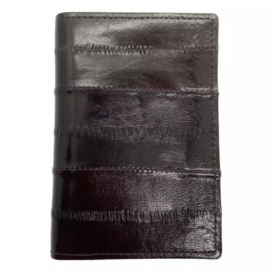 Genuine Eel Skin Leather Business Card ID Wallet Credit Card Case