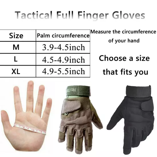 Tactical Hard Knuckles Gloves Army Military Hunting Shooting Anti-Skid Gloves US