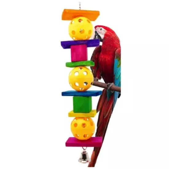 1x Bird Chewing Toy Medium Parrot Cage Bite Toys African Grey Macaws Cockatoo