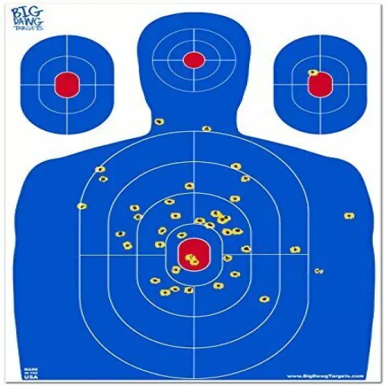 Big Dawg Targets - 18 X 24 In Blue Silhouette Reactive Splatter Target - 25 Pack