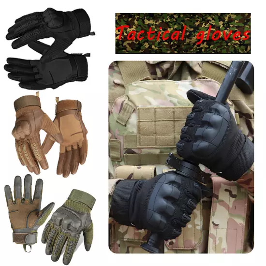 Tactical Hard Knuckles Gloves Army Military Hunting Shooting Anti-Skid Gloves US