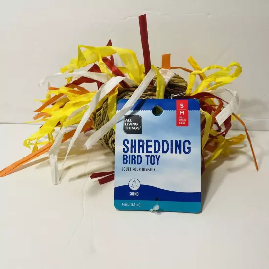 Shredding Foraging Toy Parrot Cockatiel Cage Toy Bird Chewing Preening with Bell