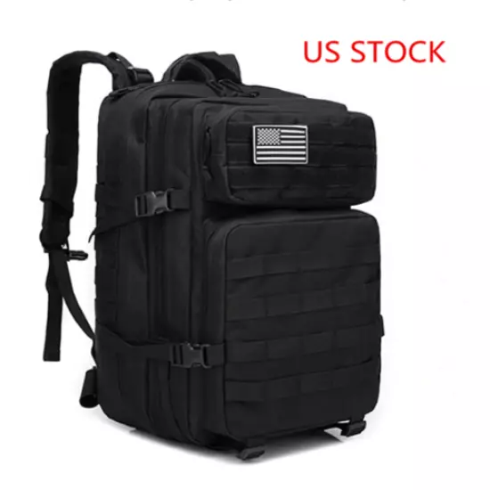 45L Military Camping Assault Pack Backpack w/ Tactical Molle Pouch for Hunting