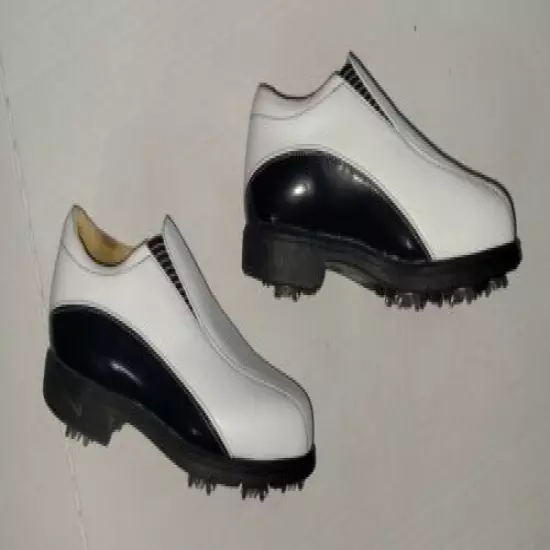 Nike Air Comfort Verdana Last Women's White And Black Golf Shoes Size 7